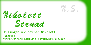 nikolett strnad business card